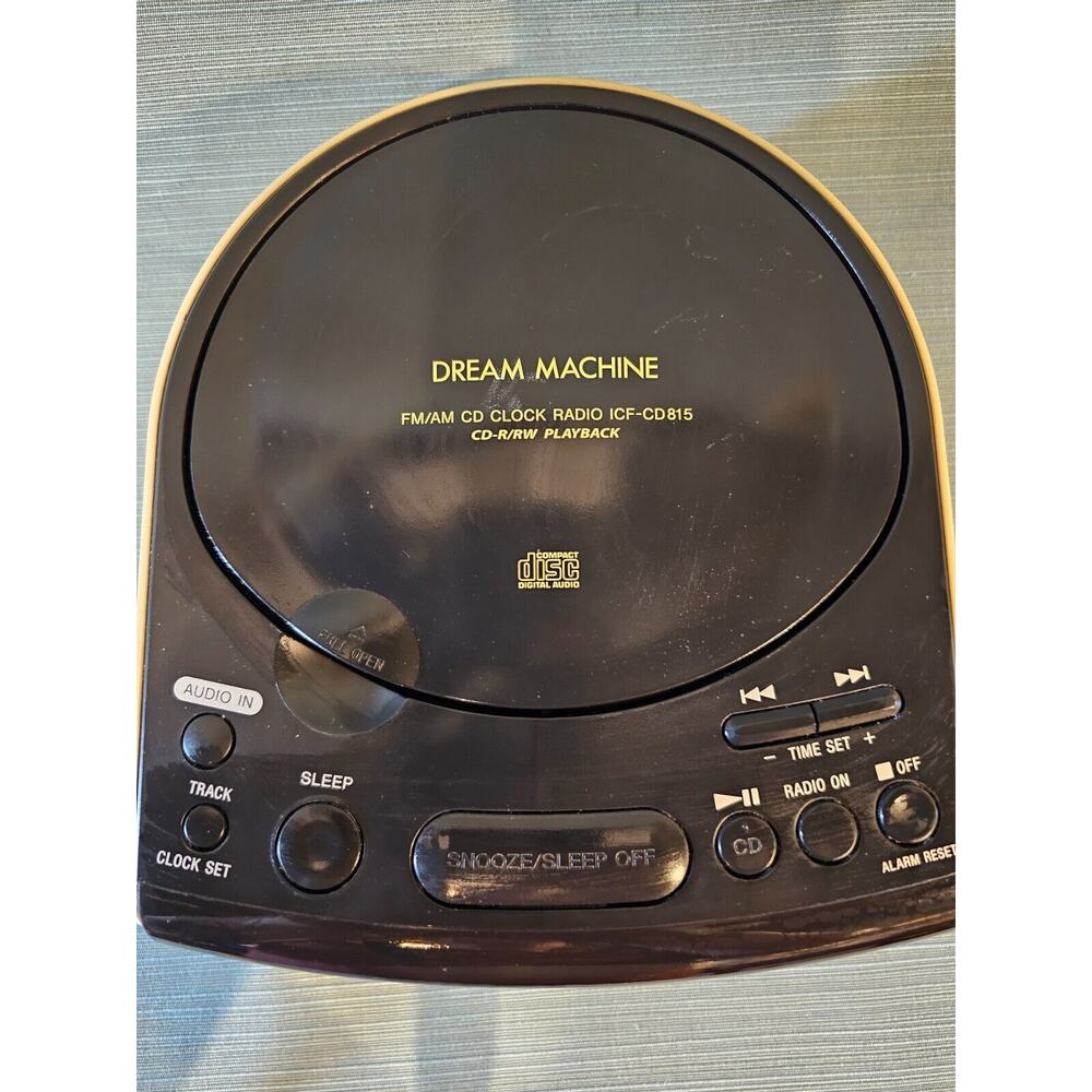 Sony Dream Machine ICF-CD815 Dual Alarm LED Clock FM/AM Radio CD Player *WORKS* - Picture 2 of 3